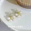 Brincos de Laço Totalmente Cravejados para Mulheres 2026 Novo Estilo Popular Brincos de Design Nicho Brincos de Luxo Leve com Temperamento