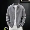 Nueva colección otoño/invierno: Cárdigan de punto trenzado ligero y lujoso con cuello alto y cremallera, suéter versátil de manga larga, prenda de abrigo informal