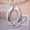 Globo digital de aluminio de 32 pulgadas para cumpleaños de bebés y niños, diseño de accesorios de apertura para escena de habitación dorada y plateada