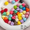 Acrílico Estrela de Cinco Pontas Coração Cor Mista Contas Soltas DIY Pulseira Artesanal Infantil Corrente de Celular Material para Miçangas Acessórios