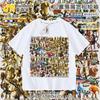 Roupa de Boneco Palito Tongtongge Camiseta Infantil Montanha Dourada e Mar Estrangeiro Clássico Manga Curta Roupa de Verão para Meninos Camisa de Meia Manga Tendência Ins