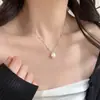 Plata S925 Modelo Nuevo Mismo Estilo Xiaohongshu Collar con Forma de Corazón para Mujer, de Moda, Lujo Ligero, Diseño de Nicho, Collar de Verano con Temperamento