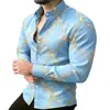 Camisa de manga larga para hombre de otoño, europea y americana, cárdigan simple sin planchar, camisa casual con cuello de solapa
