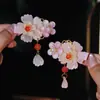 Creche Bebê Estilo Antigo Dinastia Han Adorno de Cabelo Franja Curta Estilo Chinês Traje Antigo Acessórios de Cabelo Grampo de Cabelo de Vidro Antigo para Crianças