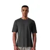 Camiseta Masculina de Manga Curta para Fitness e Corrida Secagem Rápida Gola Redonda Roupas de Treino Soltas Tops Esportivos Sem Costura Camiseta de Secagem Rápida para Homens
