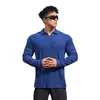 Top Térmico Casual Deportivo de Manga Larga con Cuello Abierto, Peso Pesado, Corte Holgado, Capa Base para Fitness Muscular, Otoño/Invierno 2026