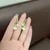Pendientes de Gota de Ojo de Gato con Diamantes Estilo Francés Super Hada Dulces Frescos Moda Elegante Lujo Ligero Accesorios para Orejas Versátiles para Mujer