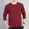 Camiseta de Manga Larga para Hombre de Primavera y Otoño Pulóver Juvenil Holgada Camisa Base Talla Grande Ropa de Hombre Estudiante Adolescente Ropa de Otoño Superior