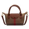 Moda Nova 2025 Transfronteiriça Bolsa de Bolinho Xadrez Casual Nicho Versátil para Deslocamento Ombro Transversal Bolsa Feminina Tendência