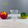 Taza medidora de plástico de gran capacidad cuidadosamente seleccionada con tapa y escala, herramienta de prueba específica de laboratorio resistente al calor de grado alimenticio