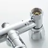 Grifo ajustable de doble interruptor válvula mezcladora de latón para baño tipo pared interruptor de doble control frío y caliente grifo de baño
