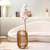 Cavalo de Brinquedo Criativo em Desenho Animado com Haste para Montar Presente de Feriado Infantil Brinquedo de Pelúcia Modelo Sem Rodas para Crianças Cavalo de Tróia
