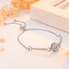 Douyin Live Supply - Pulsera de circón con forma de bolso redondo ajustable y sencilla para mujer, de alta gama, ligera, de lujo, elegante, regalo para novia