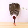 Leque de penas de ganso de verão portátil estilo chinês leque de penas Kongming estilo antigo bebê branco leque Zhuge Liang