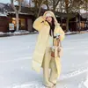 Comercio Exterior Al Por Mayor Nuevo Abrigo de Algodón Invierno Largo Por Encima de la Rodilla plumón Abrigo de Algodón para Mujer Estilo Coreano Holgado Engrosado Chaqueta de Algodón