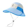 Sombrero Versátil para Niños, Tela de Secado Rápido, Estilo Delgado, Sombrero de Pescador de Ala Ancha, Bloques de Color, Sombrero de Cubo Desmontable, Sombrero de Malla Protector Solar para Verano 2026