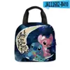 Bolsa de almuerzo con estampado de dibujos animados de Stitch transfronteriza para estudiantes de primaria y secundaria, lonchera térmica, bolso de mano, bolsa de comida para niños