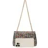 Bolso de Noche Transfronterizo 2024 Nuevo Totalmente Incrustado con Diamantes Bolso de Mano Brillante con Cadena de Alta Gama Bolso de Noche Bolso de Hombro de Moda