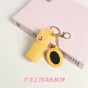 Bolsa de Cuero para Labiales Estilo Nuevo Regalo Billetera Portátil Colgante para Llaves Niñas Mini Espejo de Maquillaje en Forma de Corazón
