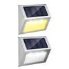 Lámpara de Pared LED Solar Nueva Transfronteriza Impermeable para Exteriores de Acero Inoxidable Lámpara para Escalones Barandilla de Patio Pasarela Lámpara para Escaleras