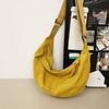 Nicho Transfronterizo Simple Bolsa de Tela de Nylon 2024 Nueva Gran Capacidad Moda Casual Bolsa Dumpling de Hombro Cruzada