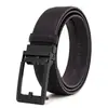 Cinto Masculino de Couro Popular da Amazon para Comércio Exterior, Couro Genuíno, Cinto Versátil para Negócios e Casual para Homens Jovens e de Meia-Idade, Cinto de Calça com Fivela de Pino de Imitação