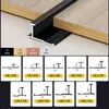 Tira Decorativa de Aleación de Aluminio con Chapa de Madera Tira de Borde Ultra-Delgada en Forma de I 9cm Tira de Microjunta de Aleación de Aluminio en Stock