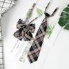 Corbata JK Estilo Japonés Traje de Mujer Estudiante Corbata Marrón Estilo Universitario para Hombre Camisa Pajarita para Mujer Lazo Cuello Flojo