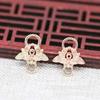 Yiwu cor dourada retenção de cor banhado a ouro cobre DIY buraco duplo borla elo grampo de cabelo cocar de noiva acessórios feitos à mão B3054
