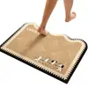 Alfombrilla Absorbente para Suelo de Baño Felpudo Antideslizante para Baño Felpudo de Barro Diatomeas para Puerta de WC Lavabo Baño Felpudo Suave para Pies