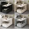 Nueva mesa lateral inteligente para sofá para apartamentos pequeños, mesa lateral multifuncional moderna minimalista móvil con ruedas