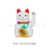 Gato da Sorte Clássico de 5 polegadas Ornamento de Mão Acenando Automaticamente Movido a Energia Solar Presente de Abertura Presente para Casa Artesanato Decorativo