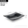 Plato Rectangular Negro de Melamina Plato para Hot Pot de Carne de Chaoshan Plato para Guarnición Plato para Barbacoa Japonesa Vajilla Comercial Imitación Porcelana