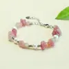 Pulseira de Cristal Rosa de Cavalo Natural Ai Yu com Contas Irregulares de Concha Flor de Pessegueiro Atacado para E-commerce ao Vivo S5072405