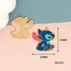 Dibujos Animados Anime Lindo Stitch Aleación Goteo de Aceite DIY Accesorios para Joyería Collar Pendientes Pulsera Llavero Colgante