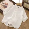 Camisas de Manga Corta para Niños Tencel Lyocell Lino Niños y Niñas Verano Nuevo Estilo Old Money Tops Casuales Camisas para Niños Grandes