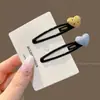 Presilhas de cabelo coloridas com um toque de luxo, presilhas de cabelo em formato de laço, presilhas de franja para meninas coreanas, presilhas laterais para cabelos soltos, presilhas de flor