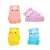 Miniatura de paisagem urso fofo que brilha no escuro cachecol figura de urso caixa surpresa decoração DIY ornamento de resina para mesa
