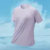 Camiseta de Manga Curta Nova para Casal Verão 2026, Camiseta de Secagem Rápida para Homens, Camiseta de Manga Curta Lisa de Seda de Gelo