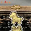 Chaveiro Pingente Pônei Banhado a Ouro do Ano Novo do Cavalo, Ornamento Pingente de Cavalo do Zodíaco Atraente para Dinheiro