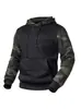 Sudadera Camuflada de Gran Tamaño para Otoño e Invierno Nueva, Casual Holgada, Pulóver de Manga Larga de Forro Polar para Hombre
