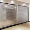 Puerta enrollable de acero inoxidable de fábrica control remoto inteligente puerta de garaje automática para villa tienda puerta enrollable eléctrica de acero inoxidable