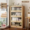 Estantería de Madera Maciza, Moderna y Sencilla, a Prueba de Polvo, Estantería Sencilla, Vitrina de Pie, Estantería para Estudiantes, Estante de Almacenamiento para Sala de Estar