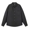 Nueva camisa de manga larga para hombre, hecha de tela lyocell Tencel transpirable y cómoda que imita al lino, con cuello camisero y disponible en tallas grandes, color liso