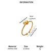 Moda Europea y Americana Simple Anillo de Acero Inoxidable con Alambre Rizado en Forma de Corazón, Anillo de Acero para Gato Chapado en Oro No Descolorante
