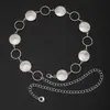 Cadena de Cintura Elegante de Metal con Girasol para Mujer de Comercio Exterior, Accesorio de Cintura Ajustable para Vestido, Cinturón de Cadena Multicapa de Gama Alta