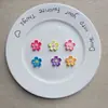 Nueva Serie de Flores de Cinco Pétalos Coloridas de Flor de Durazno Accesorios de Resina para Manualidades con Pegamento de Crema, Pinzas para el Cabello, Fundas para Teléfono y Zuecos