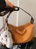 Bolsa Grande para Dumplings para Mulheres 2025 Inverno Nova Simples de Ombro Transversal Bolsa Quadrada Pequena para Alunos Aula Trabalho