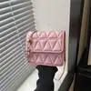 Bolsa feminina 2026 verão novo estilo bolsa quadrada pequena com corrente padrão diamante, bolsa transversal moda coreana versátil tendência de ombro único