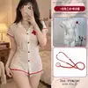 Diyi Miao Si Lingerie Sexy de Seda Transparente Decote em V Profundo Renda Guarnição Fantasia de Enfermeira A1205